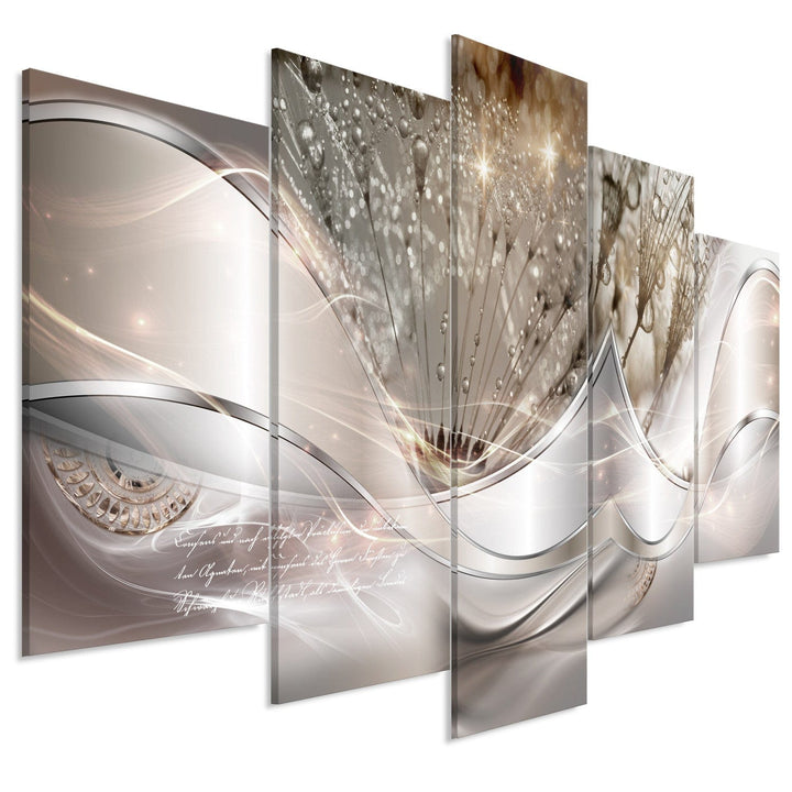 Glezna - ar pienenēm uz abstrakta fona , (x 5), . Bēša, 107628 G-ART