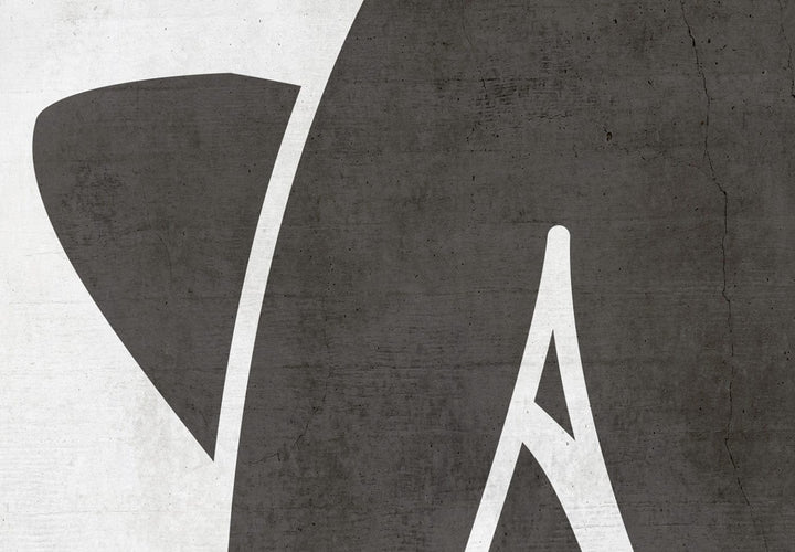 Glezna ar sievietes siluetu scandiboho stilā, pelēka (1 daļa), 134192  G-ART.