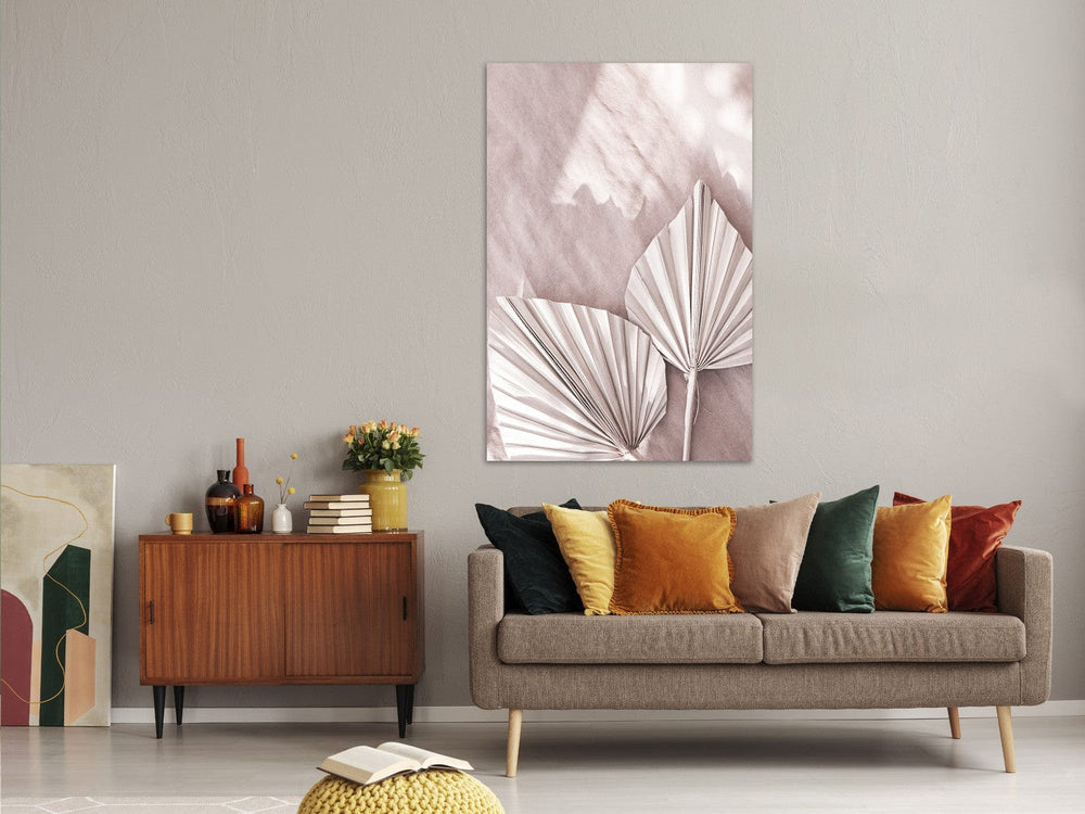 Glezna ar palmu lapam pasteļtoņos, Scandi Boho stilā (1 daļa), 136515  G-ART.