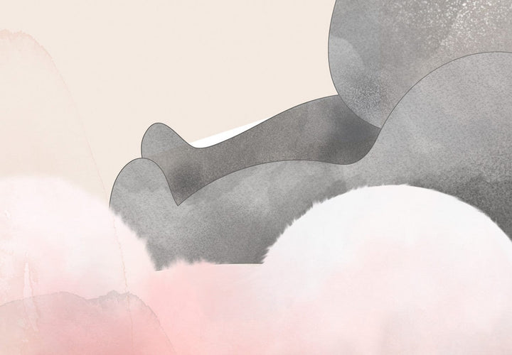 Glezna - Laimīgs zilonēns ar gaisa balonu (x 1) 143496 G-ART.