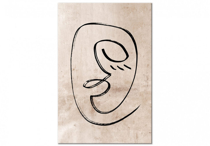 Glezna Sapņaina grimasa, japandi stilā (1 daļa), vertikāla 130851  G-ART.