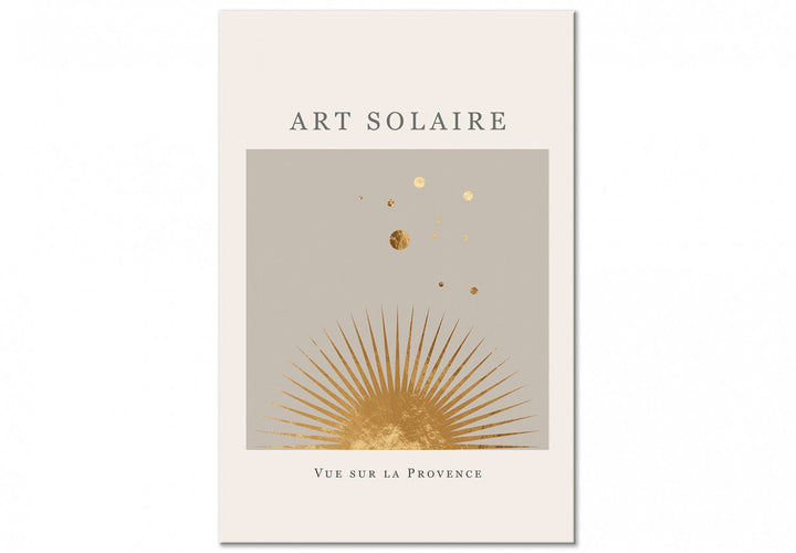 Glezna ar stilizētu Sauli skandiboho stilā (1 daļa), vertikāla G-ART.