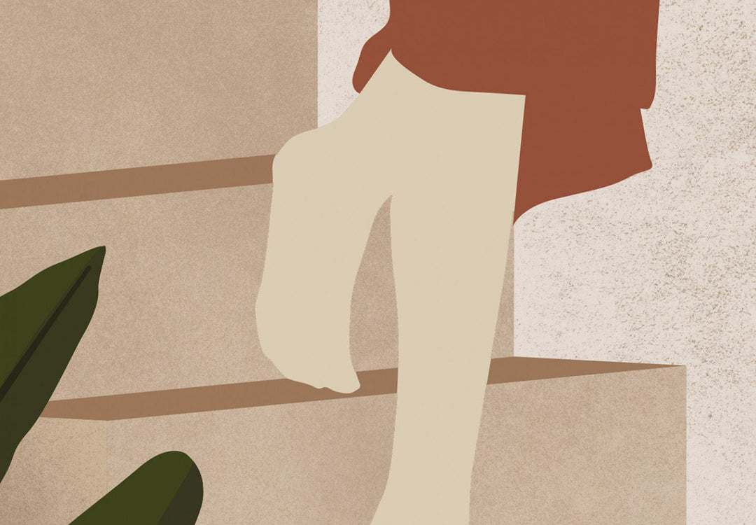 Glezna ar sievieti skandiboho stilā (1 daļa), vertikāla 136517  G-ART.