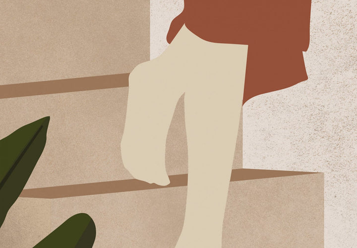 Glezna ar sievieti skandiboho stilā (1 daļa), vertikāla 136517  G-ART.