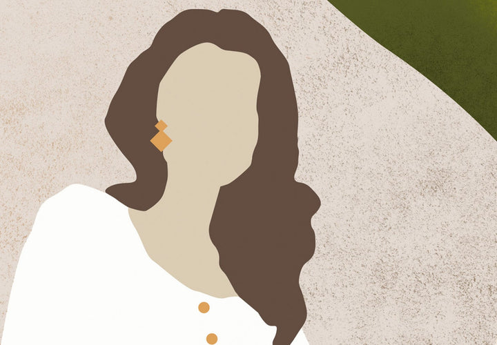 Glezna ar sievieti skandiboho stilā (1 daļa), vertikāla 136517  G-ART.