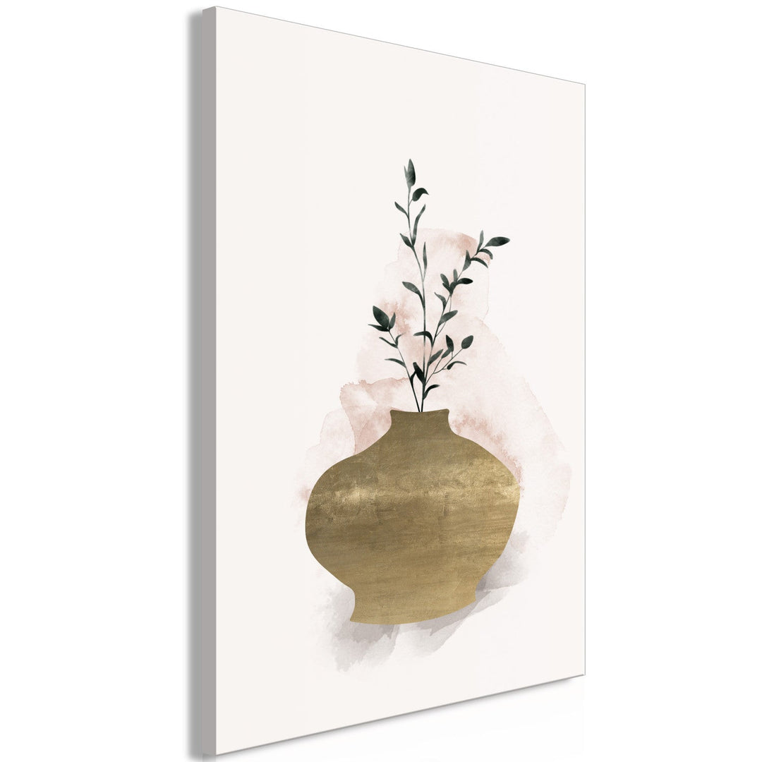 Glezna scandiboho stilā ar zelta vazi (1 daļa), vertikāla G-ART.