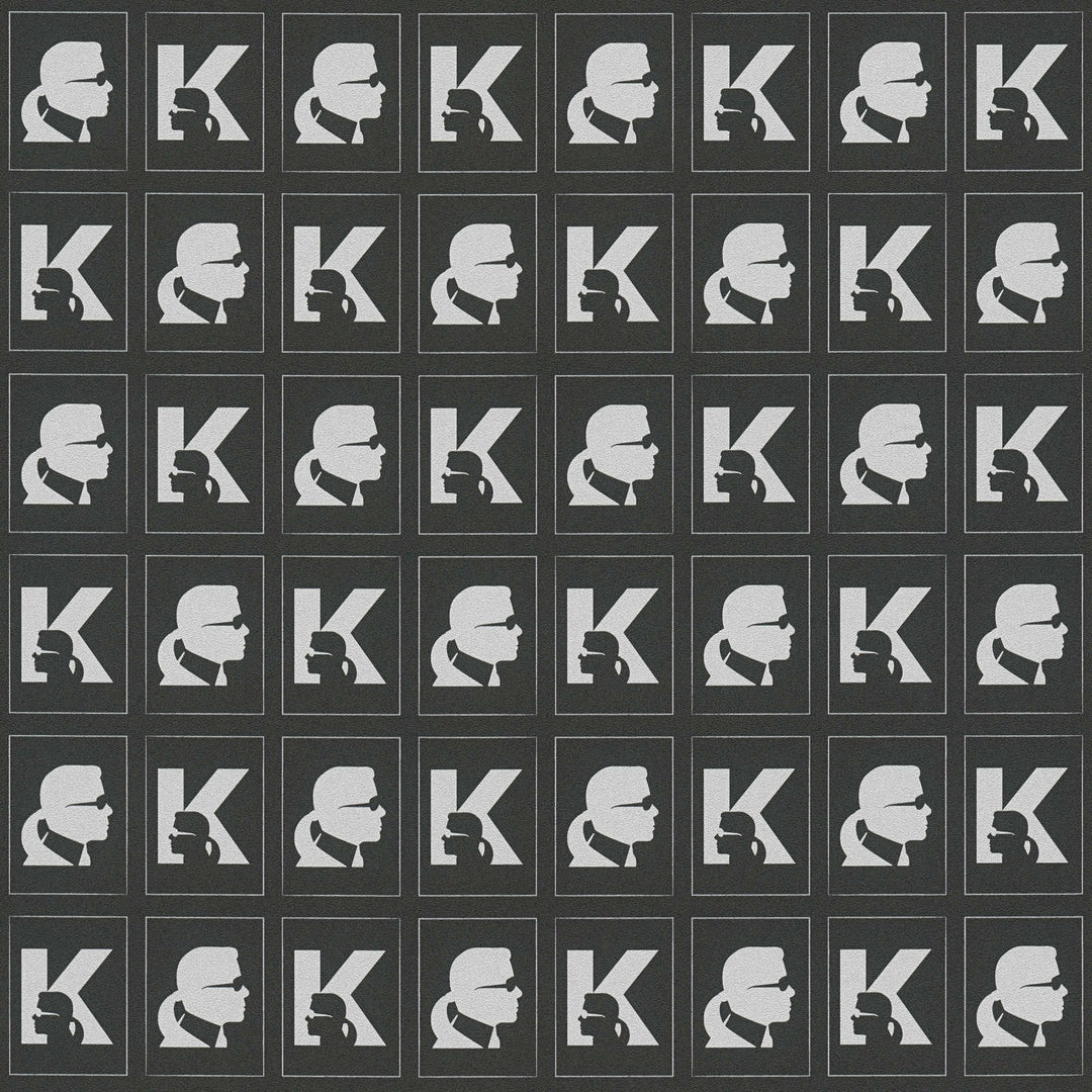 Karl LAGERFELD tapetes ar profila rakstu - melnas 378423 AS Creation