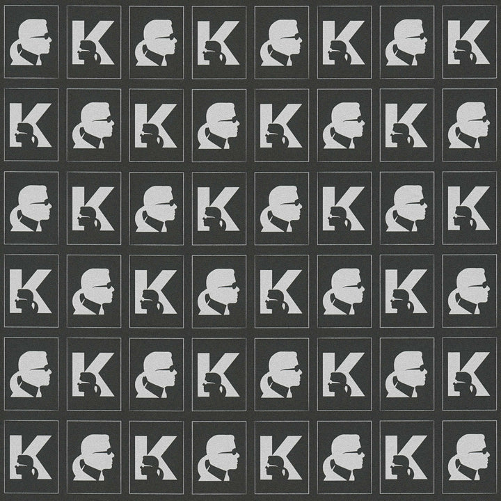 Karl LAGERFELD tapetes ar profila rakstu - melnas 378423 AS Creation