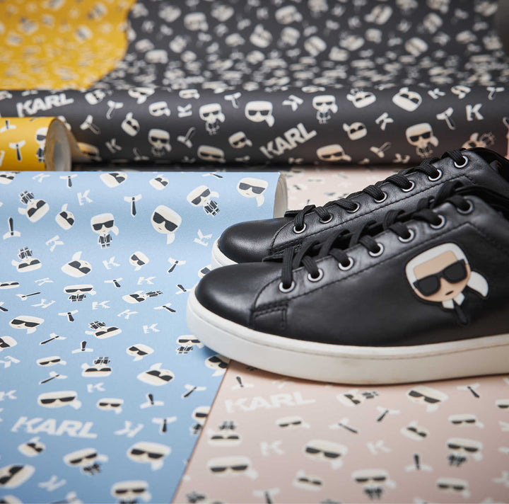 Karl LAGERFELD tapetes, komiksu dizains – dzeltenā krāsā, 378434 AS Creation