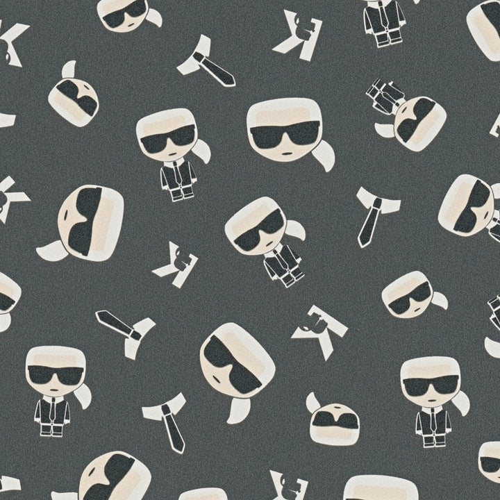 Karl LAGERFELD tapetes, komiksu dizains – melnā krāsā 378437 AS Creation