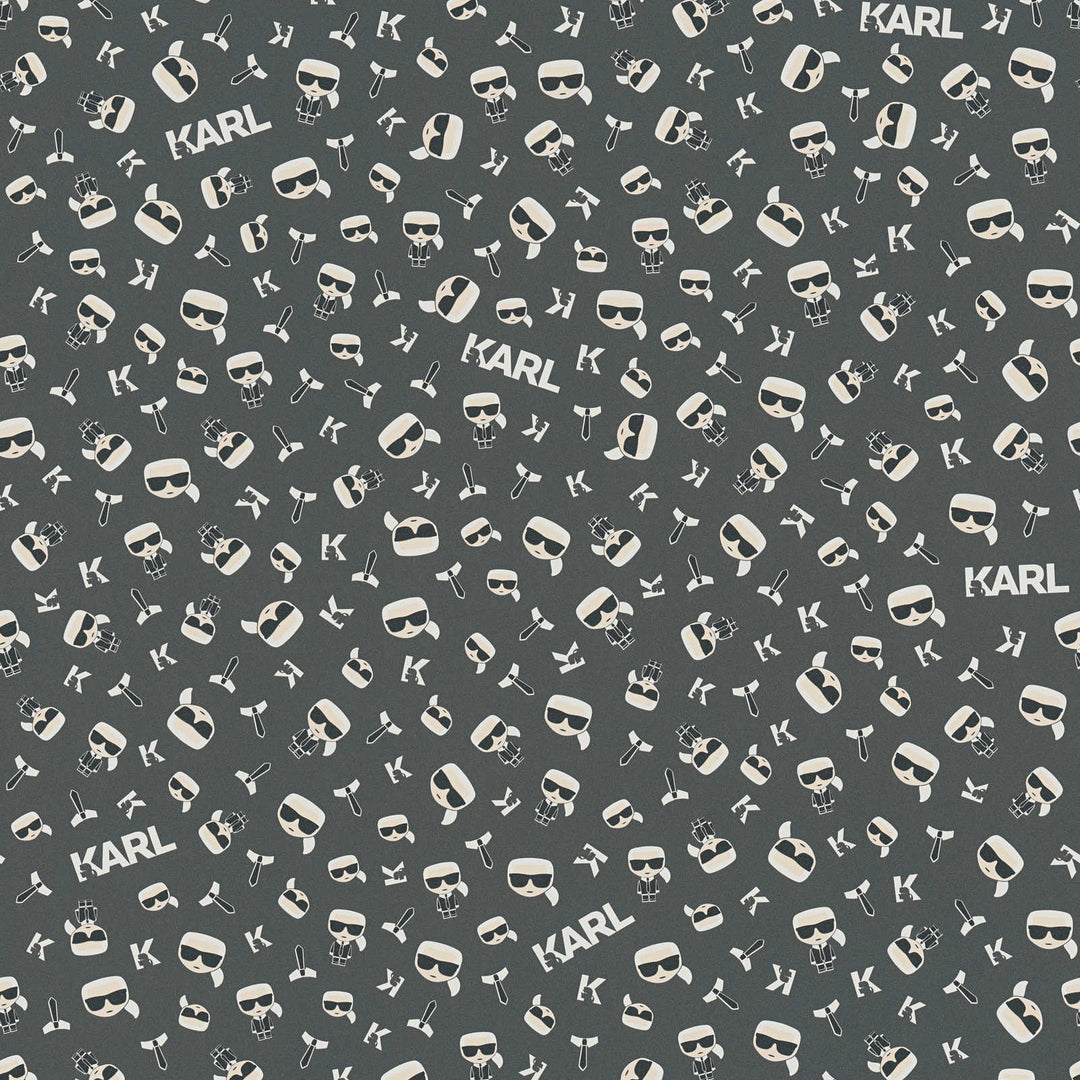 Karl LAGERFELD tapetes, komiksu dizains – melnā krāsā 378437 AS Creation