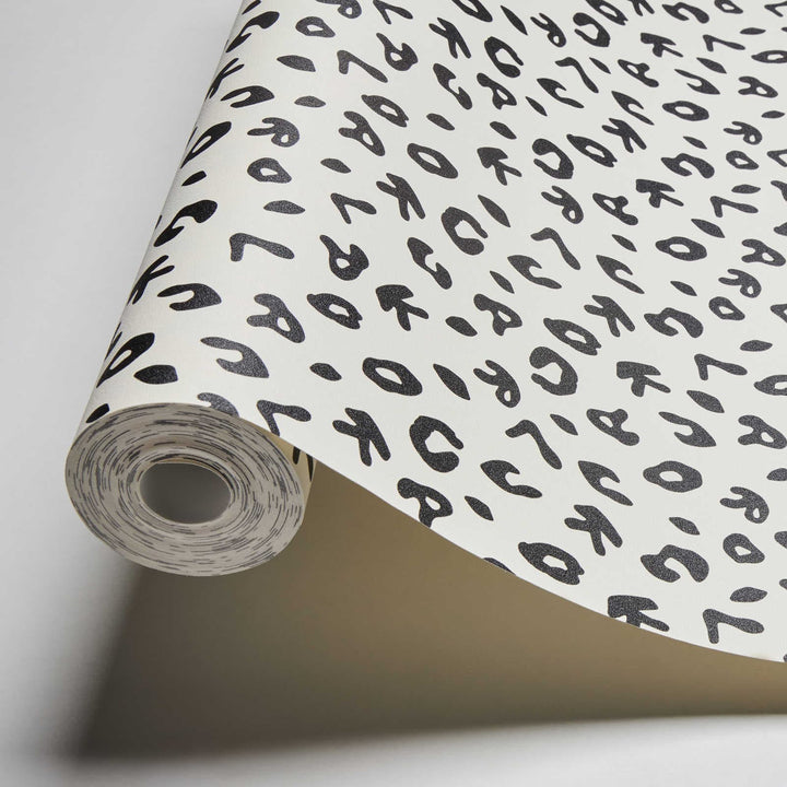 Karl LAGERFELD tapetes leoparda stilā, melnbaltas - 1343301 AS Creation