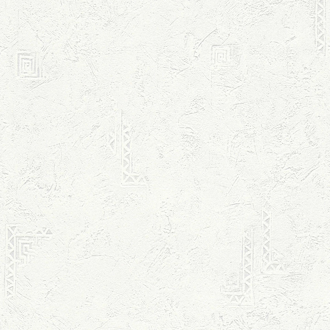 Krāsojamas tapetes ar apmetuma struktūru un ģeometriskiem elementim AS Creation