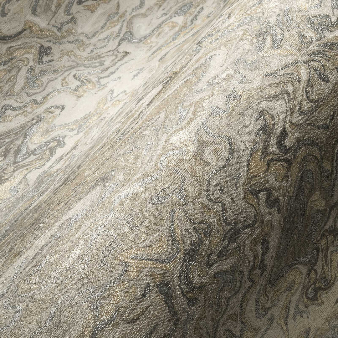 Marmora efekta tapetes bēšos toņos - 1355135 AS Creation
