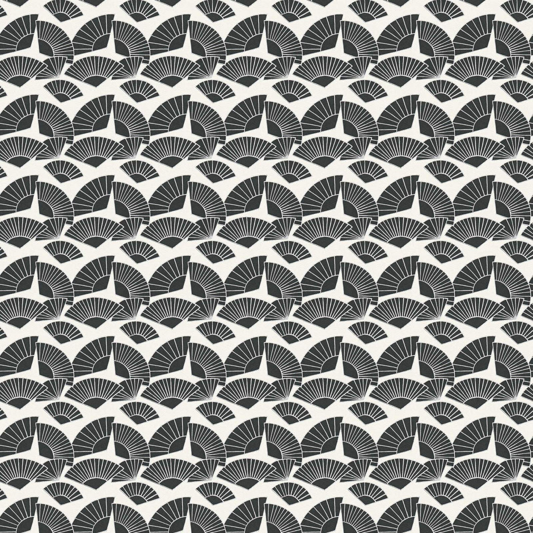 Melnbaltas dizaina tapetes Karl Lagerfeld - 1343151 AS Creation