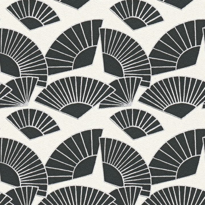 Melnbaltas dizaina tapetes Karl Lagerfeld - 1343151 AS Creation