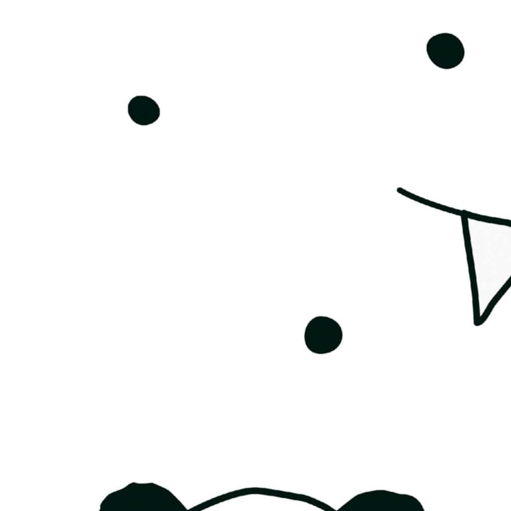 Melnbaltas tapetes bērnu istabai - ar dzīvnieku un punktu rakstu, 381382, Bez PVC 🌿 AS Creation