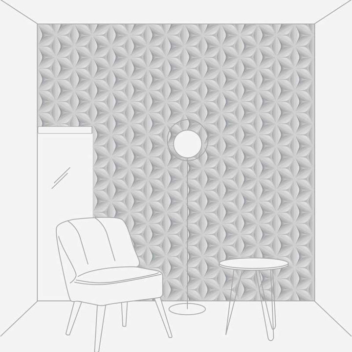 Retro tapetes ar skandināvu rakstu - pelēkā krāsā - 3523645 AS Creation