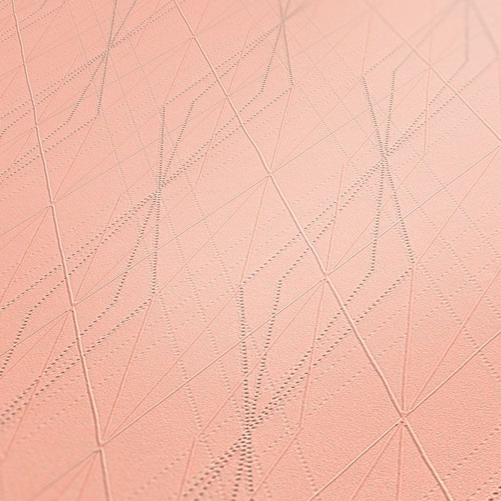 Rozā tapetes ar grafisku rakstu Emotion Graphic AS Creation 368795 AS Creation