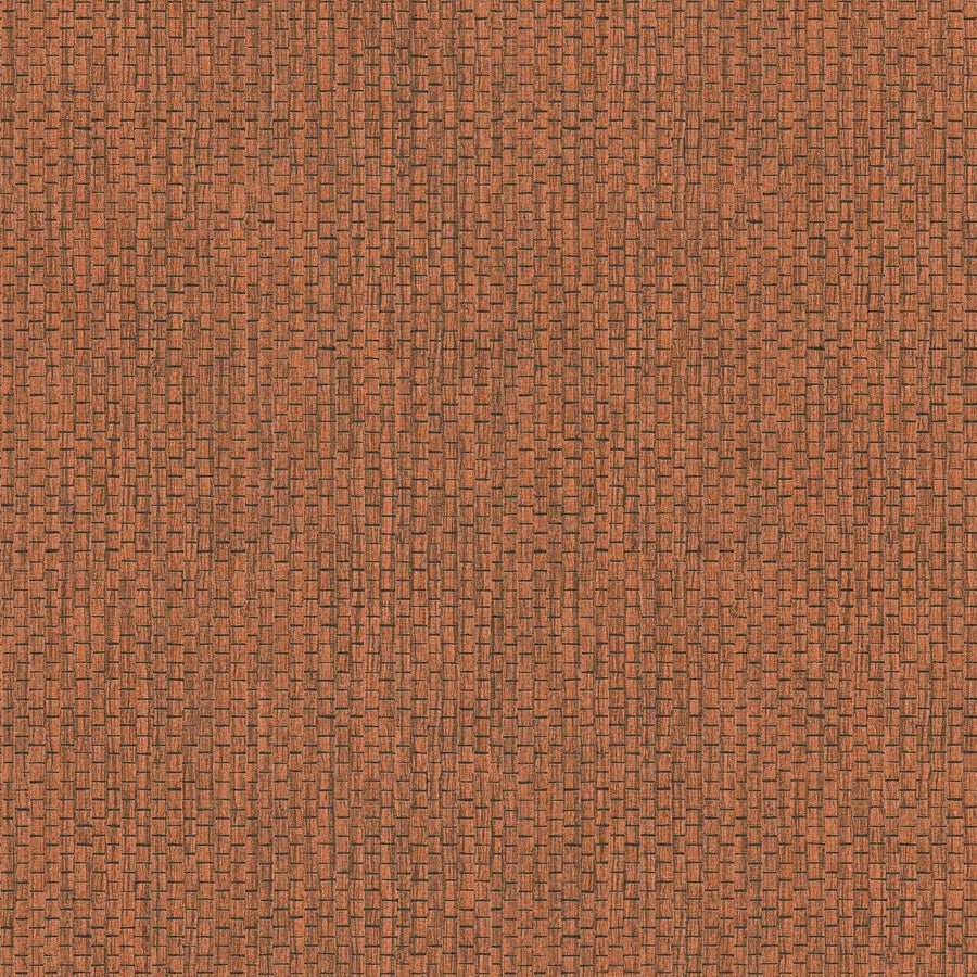 Sarkanbrūnas tapetes ar rafijas motīvu, 386127 AS Creation