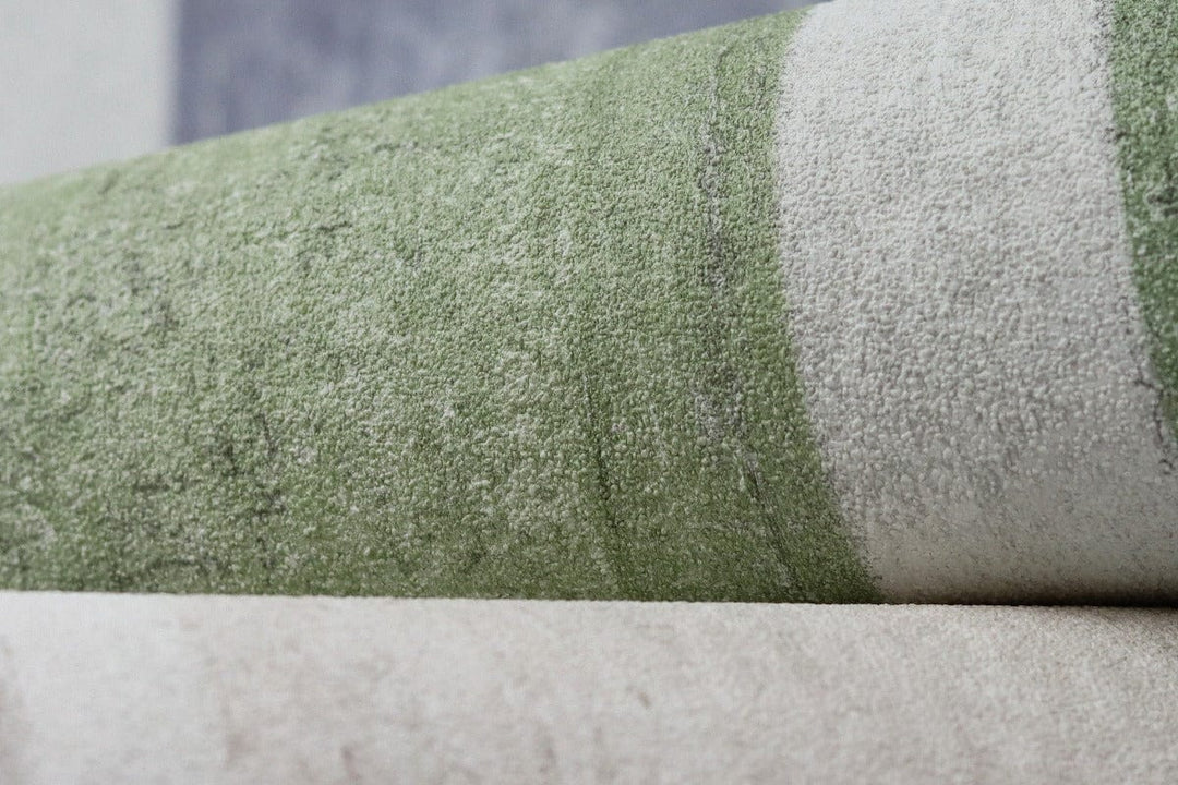 Strīpainas tapetes RASCH zaļā krāsā RASCH