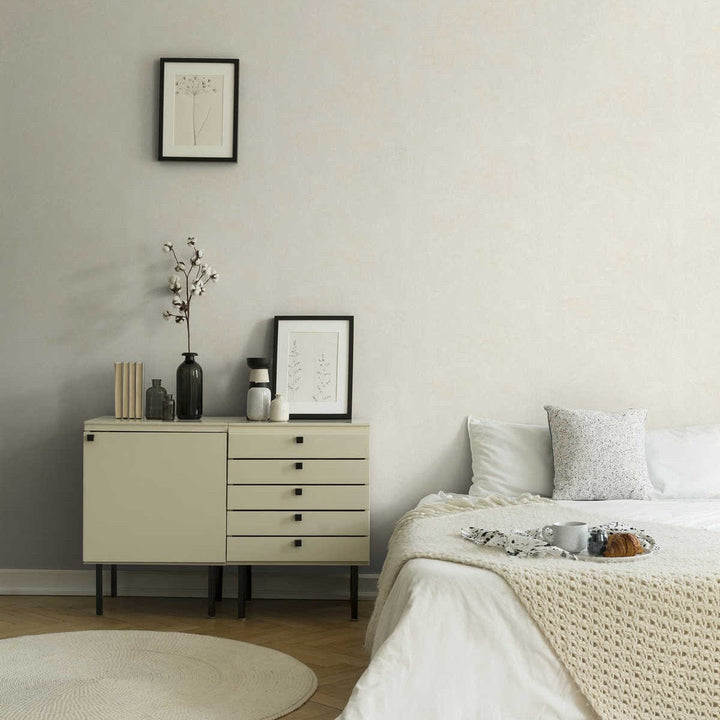 Strukturētas tapetes ar spīdošiem akcentiem, krēmkrāsā AS 374251 AS Creation