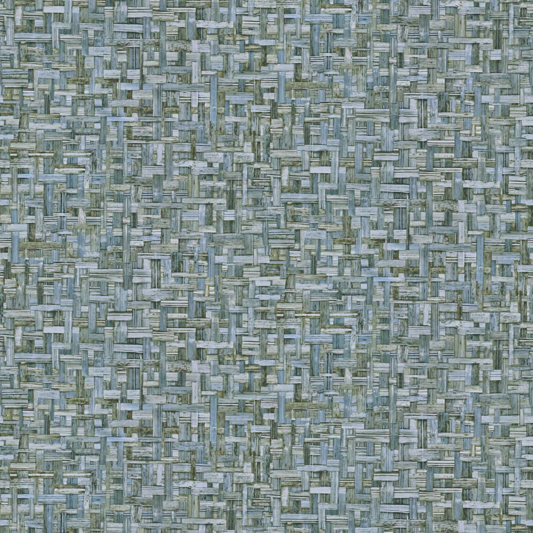 Zili zaļās tapetes ar pīta koka rakstu AS 377063 AS Creation