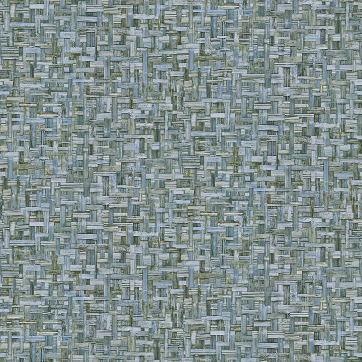 Zili zaļās tapetes ar pīta koka rakstu AS 377063 AS Creation