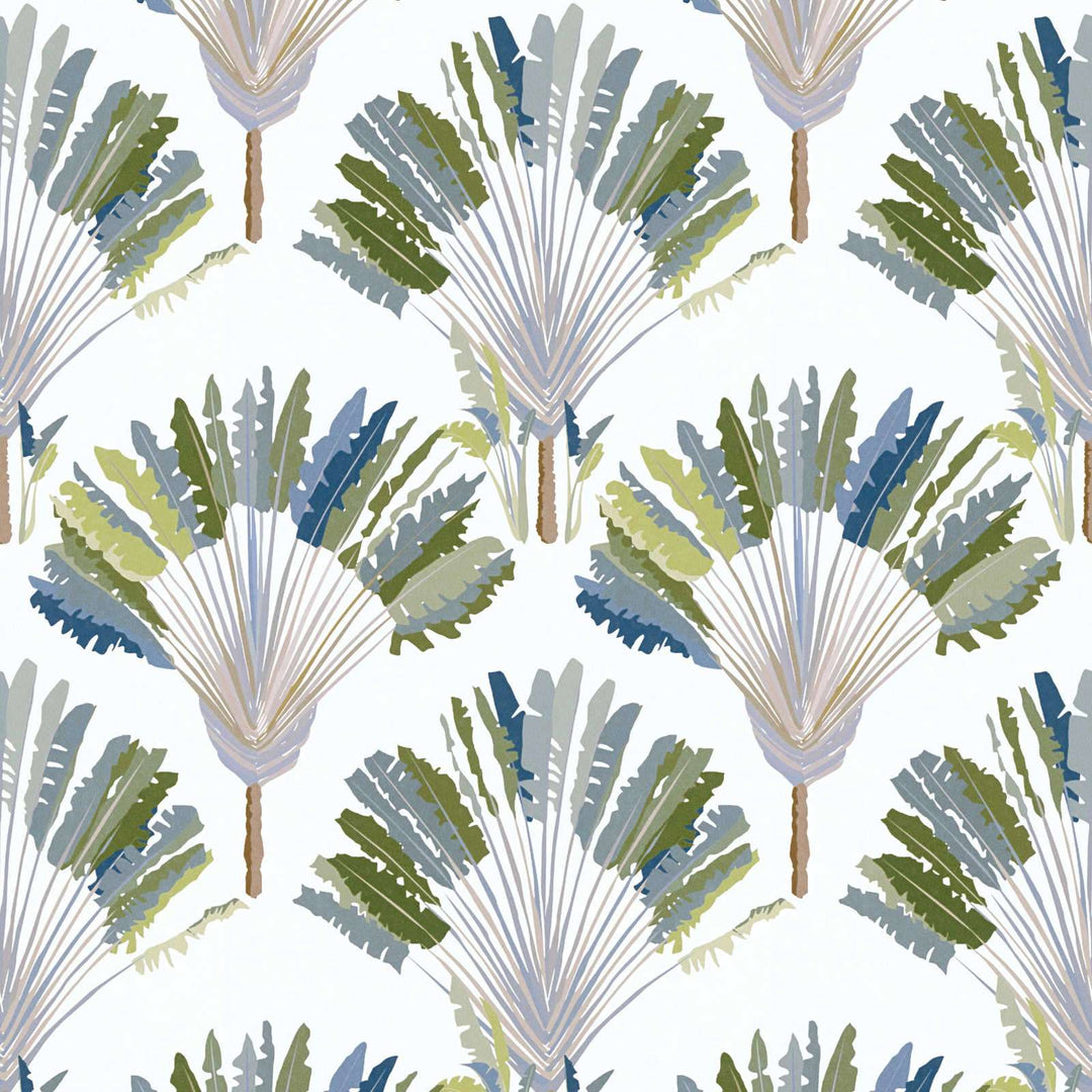 Tapetes ar palmu lapām un ziemcietēm abstraktā rakstā AS 377081  AS Creation