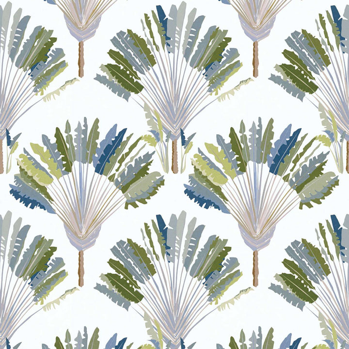 Tapetes ar palmu lapām un ziemcietēm abstraktā rakstā AS 377081  AS Creation