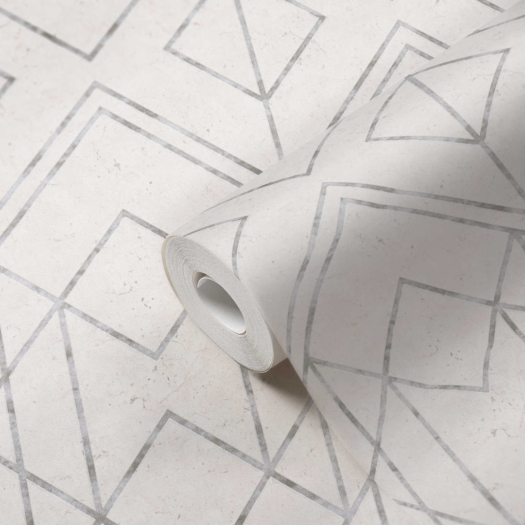 Tapetes ar modernu rakstu gaiši pelēkos toņos AS 37869-1 AS Creation