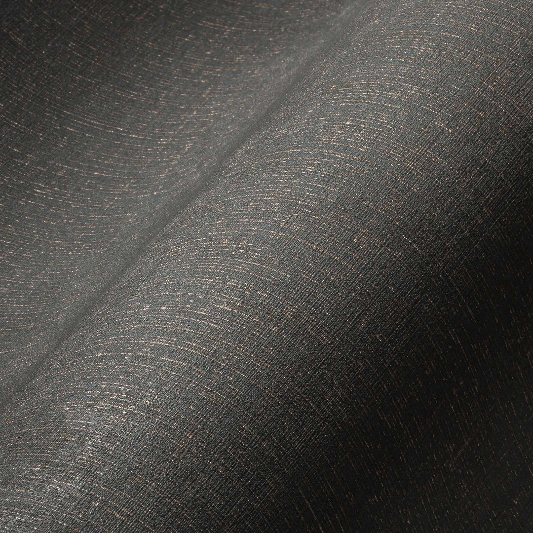 Tapetes antracīta krāsā ar lina struktūru - melnā krāsā, 386941 AS Creation