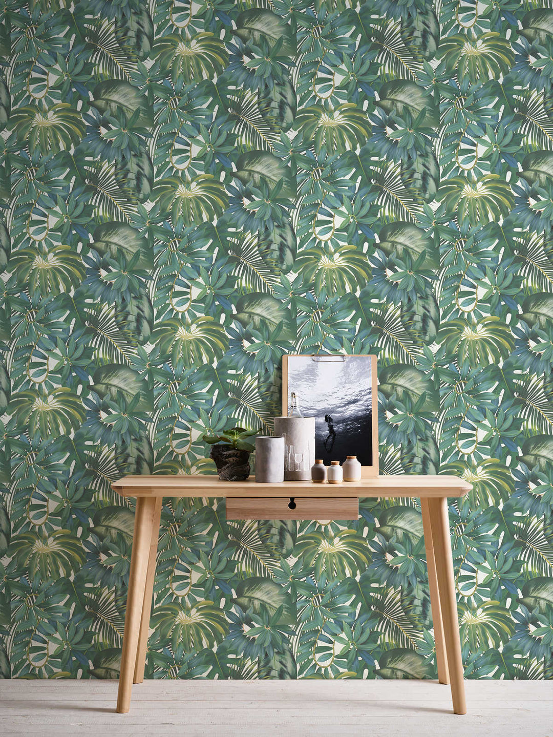 Ar ziedu rakstu tapetes AS Creation zilā krāsā AS 387201 AS Creation