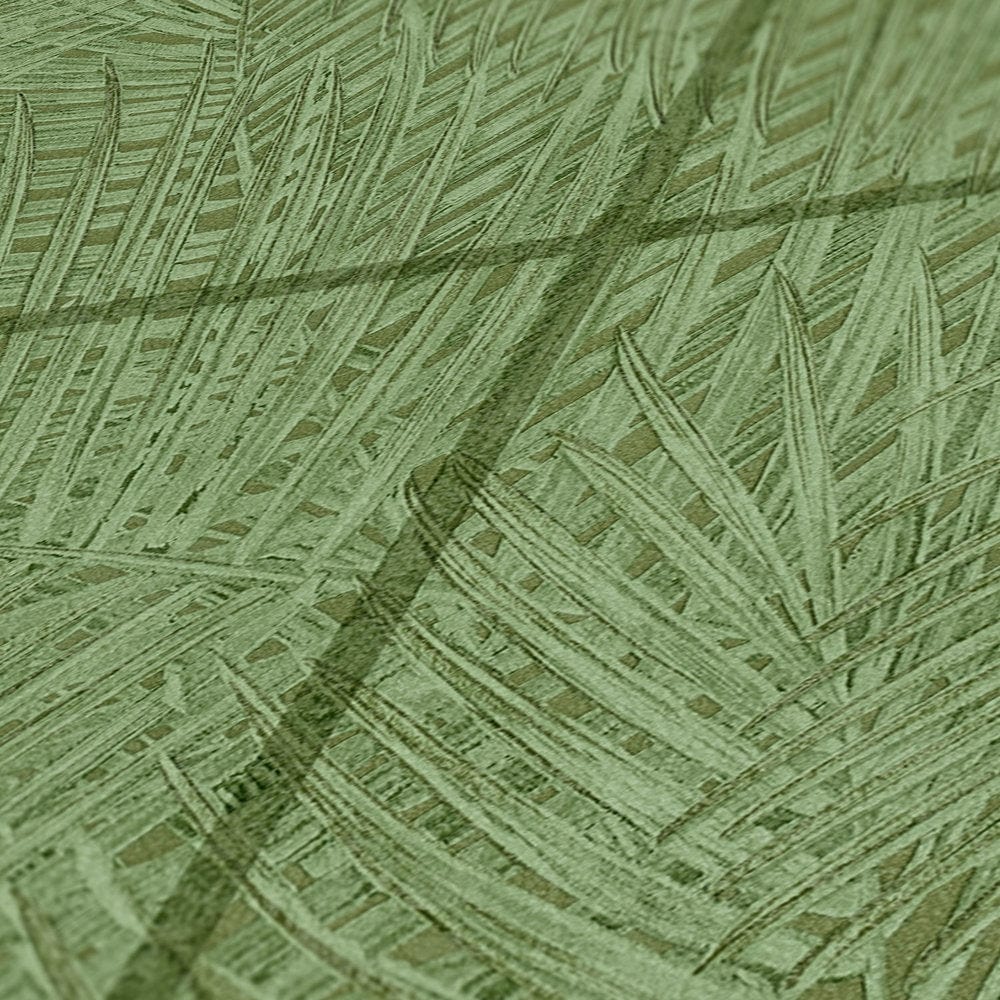 Tapetes ar flīžu dizainu un lapu motīvu - zaļā krasā AS 373721 AS Creation