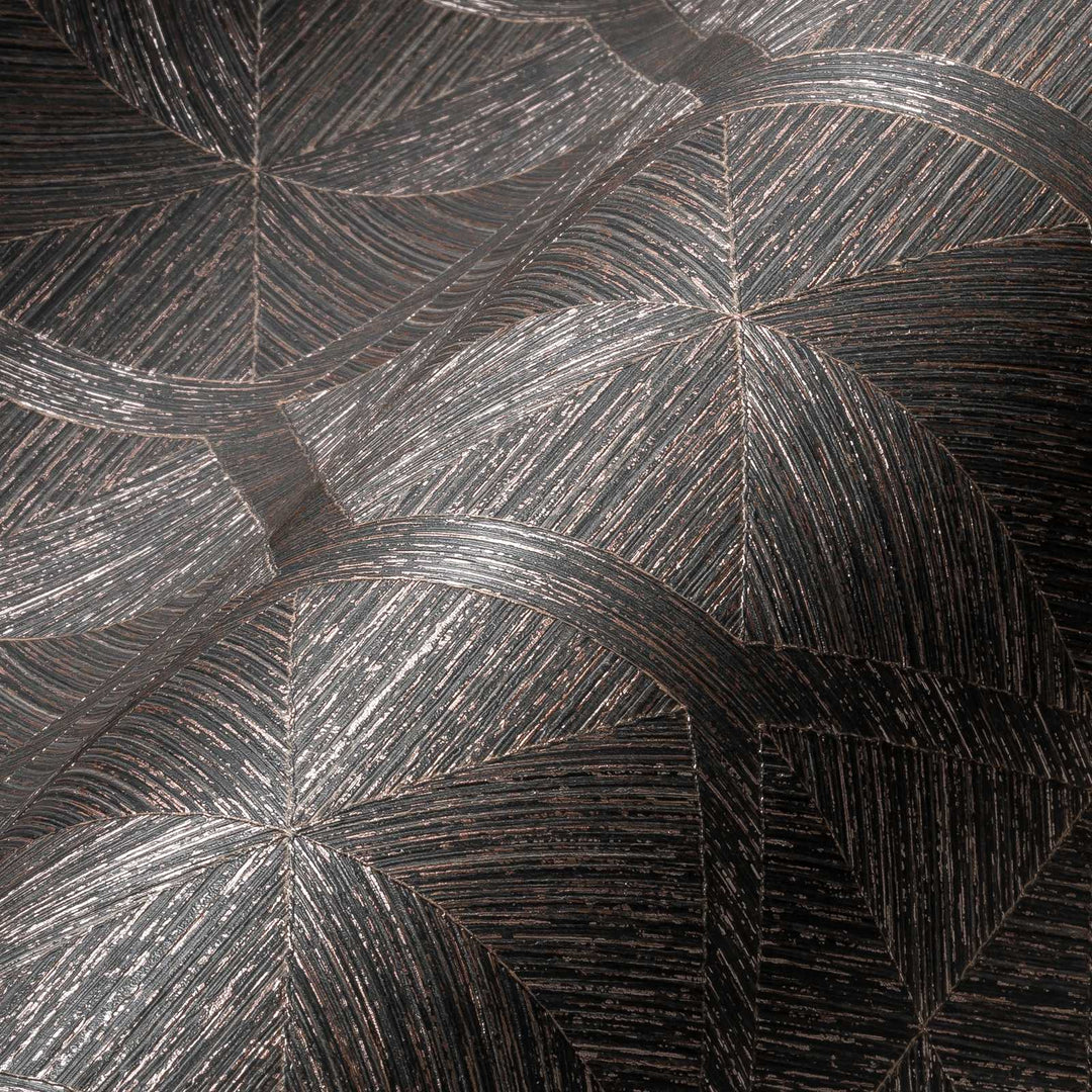 Tapetes ar grafisku rakstu, brūns ar zeltu - 1363526 AS Creation