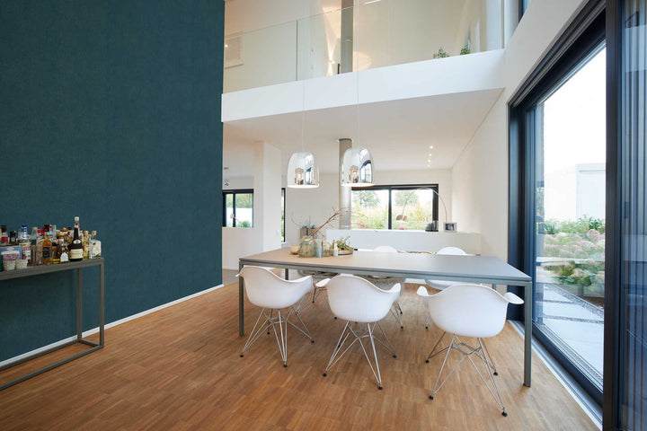 Tapetes ar lina faktūru tumši zilā krāsā - 1363600 AS Creation