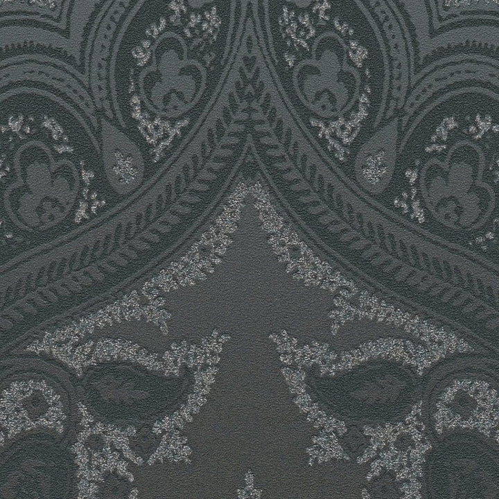 Tapetes ar ornamentu boho stilā melnā krāsā - 1364015 AS Creation