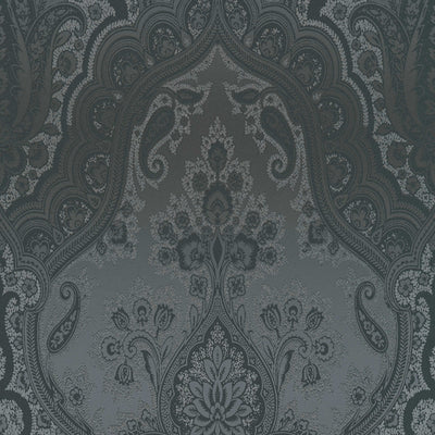 Tapetes ar ornamentu boho stilā melnā krāsā, 1364015 AS Creation