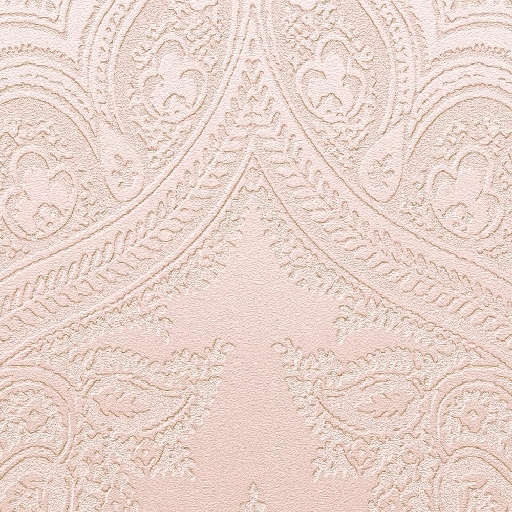 Tapetes ar ornamentu boho stilā rozā krāsā -1364013 AS Creation