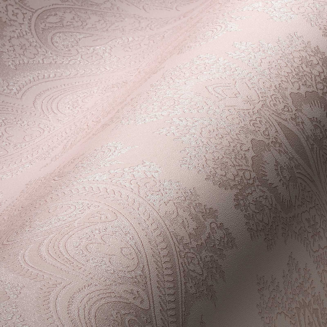 Tapetes ar ornamentu boho stilā rozā krāsā -1364013 AS Creation