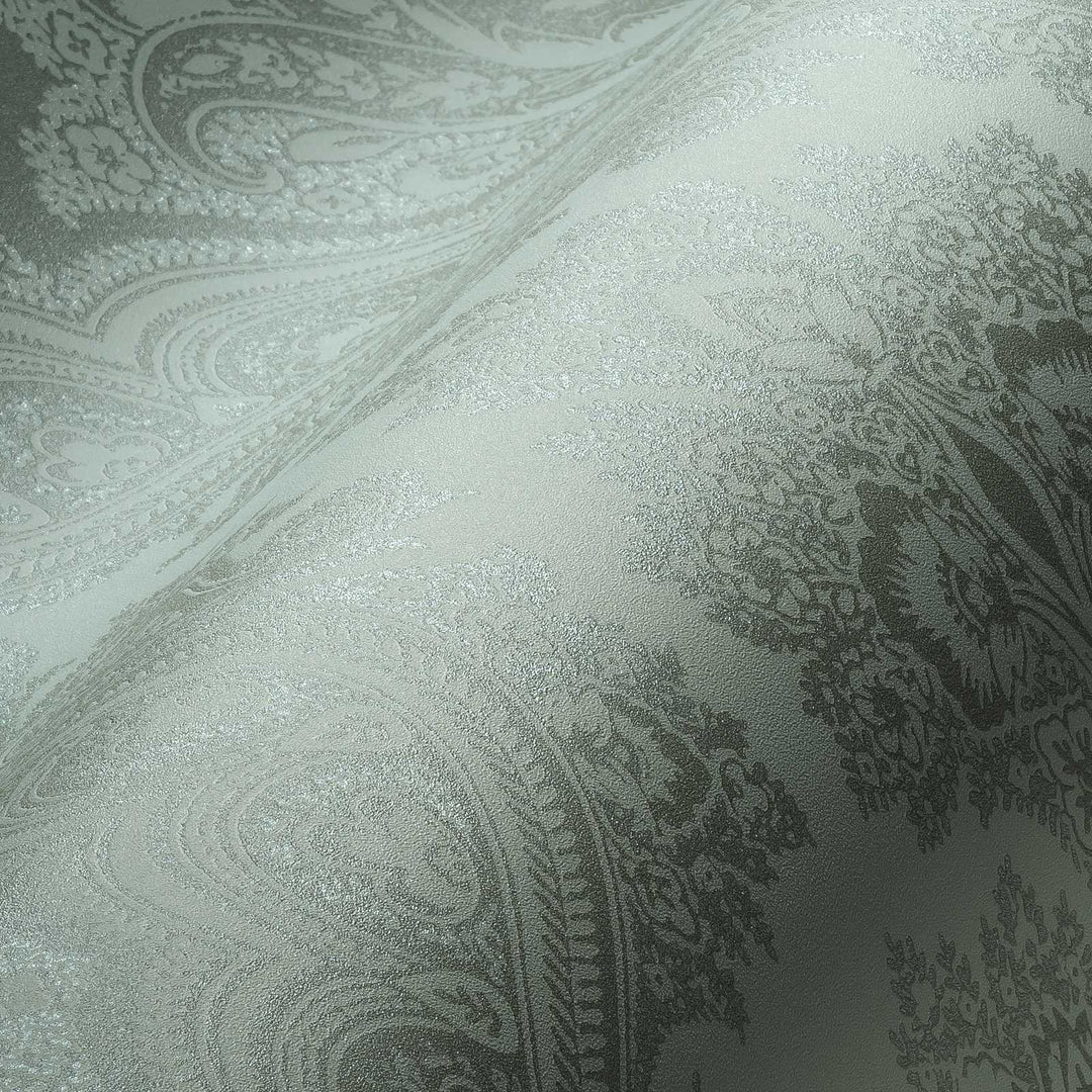 Tapetes ar ornamentu boho stilā zaļā krāsā -1364011 AS Creation