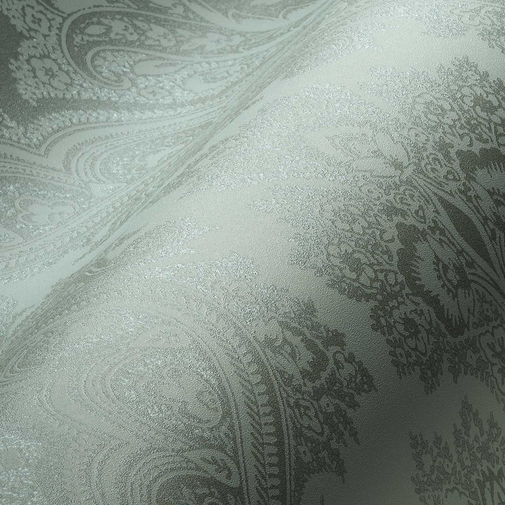 Tapetes ar ornamentu boho stilā zaļā krāsā -1364011 AS Creation