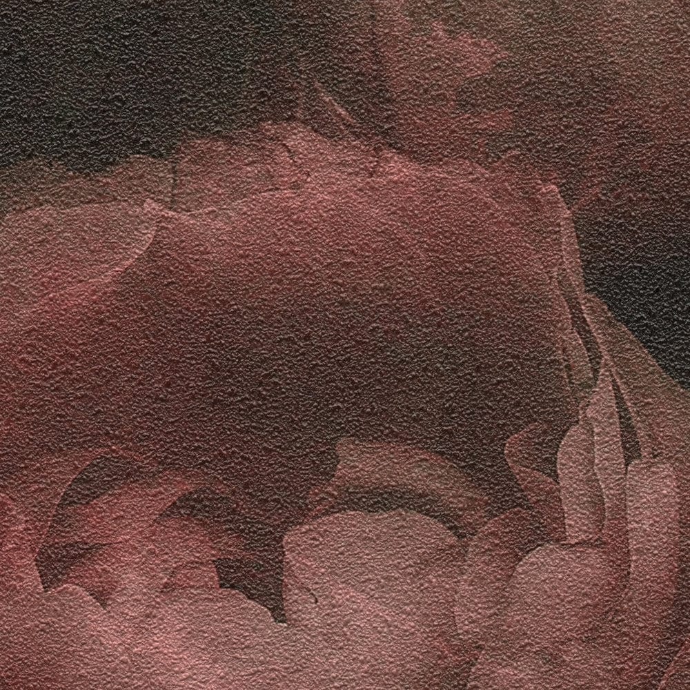 Tapetes ar peonijam vintažā stilā, sarkanā krāsā AS 373924 AS Creation