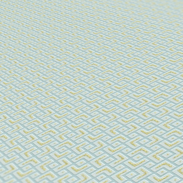 Tapetes ar retro dizainu un zelta akcentiem - zaļas AS 377598  Tapetenshop.lv