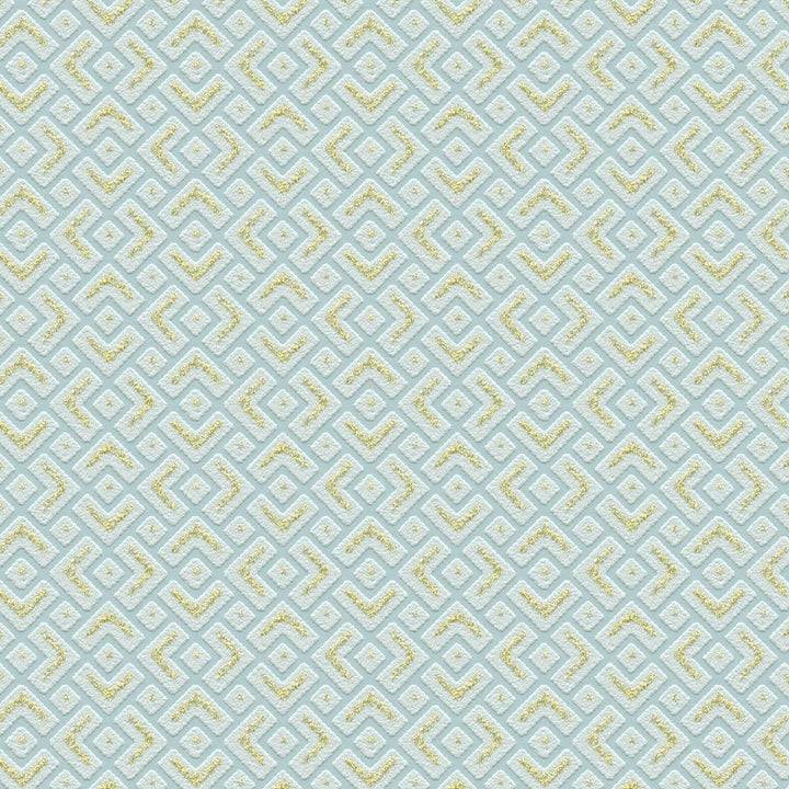 Tapetes ar retro dizainu un zelta akcentiem - zaļas AS 377598  Tapetenshop.lv