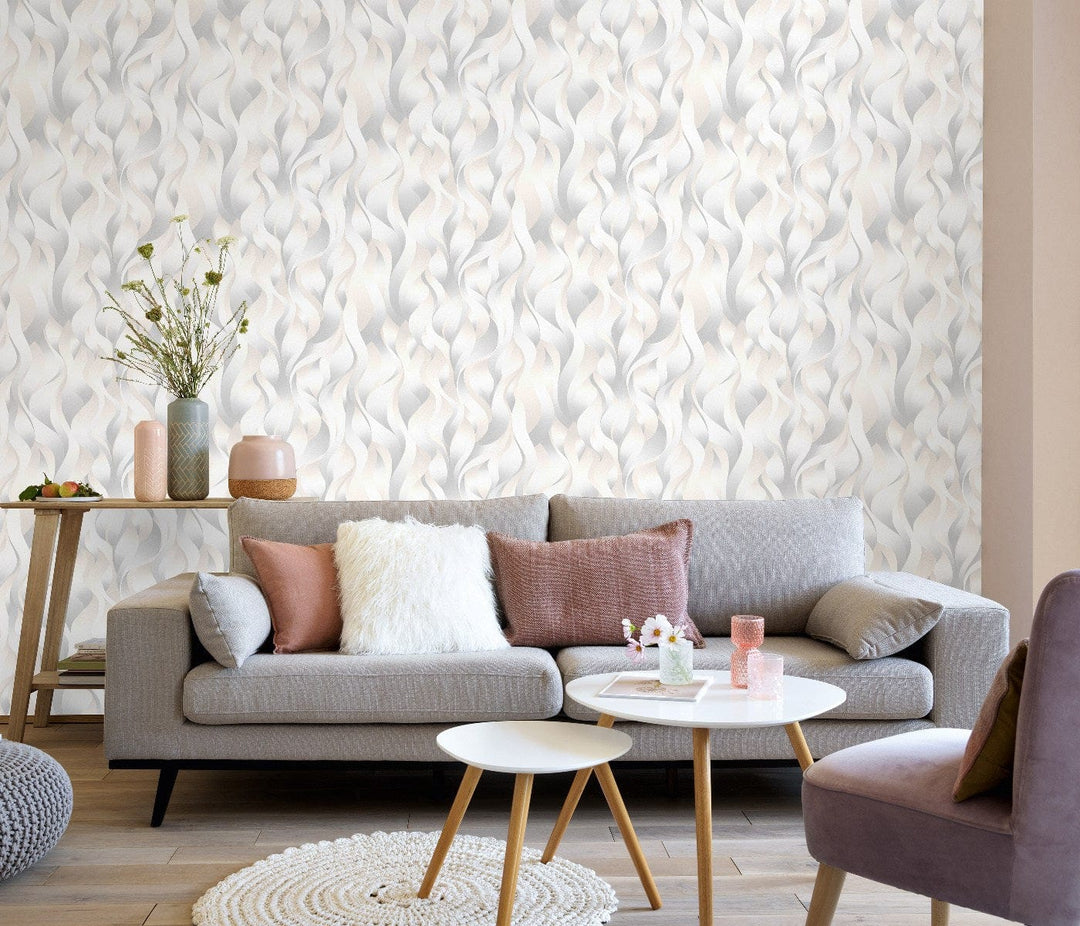 Tapetes ar smalkām līnijām metāliskos toņos, pelēkas - 1020414 Erismann