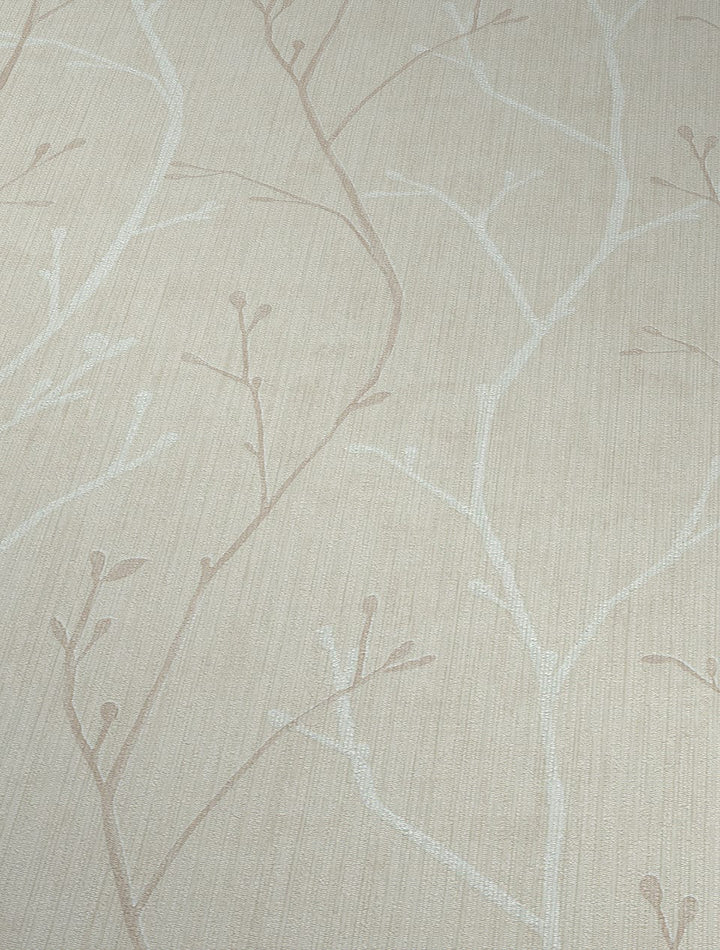 Lētas tapetes ar smalkiem zariem bēsos toņos 2331217 Erismann