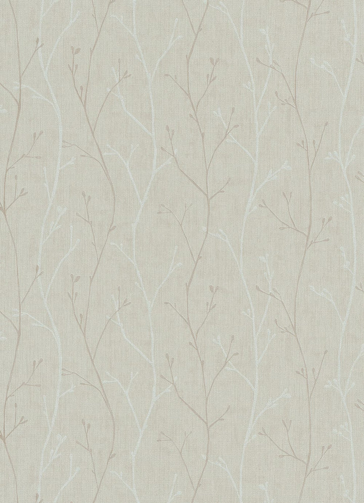Lētas tapetes ar smalkiem zariem bēsos toņos 2331217 Erismann