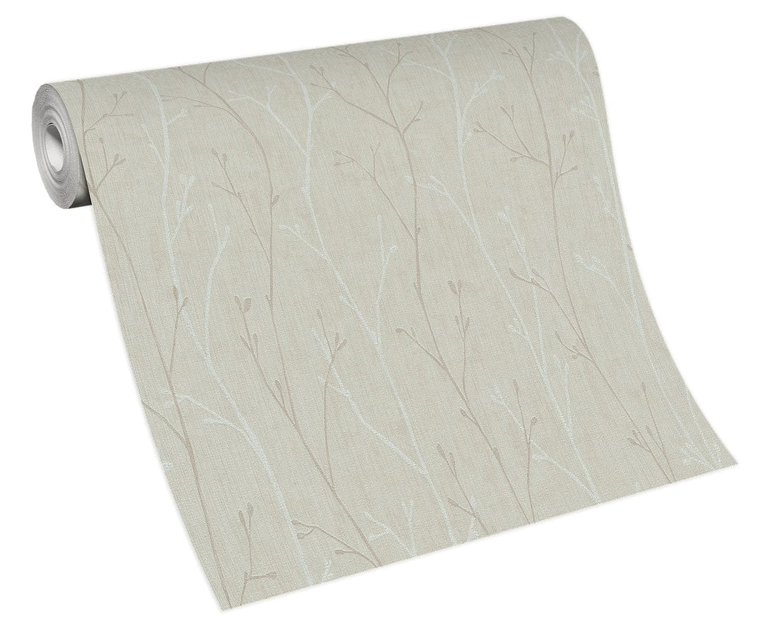 Lētas tapetes ar smalkiem zariem bēsos toņos 2331217 Erismann