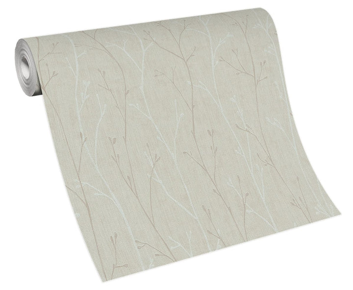 Lētas tapetes ar smalkiem zariem bēsos toņos 2331217 Erismann